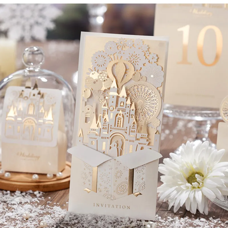 Wedding Invitation Holders Broprahshow 50pcs Lot Laser Cut Wedding Candy Holders Favors And Gifts Bo For Guests
