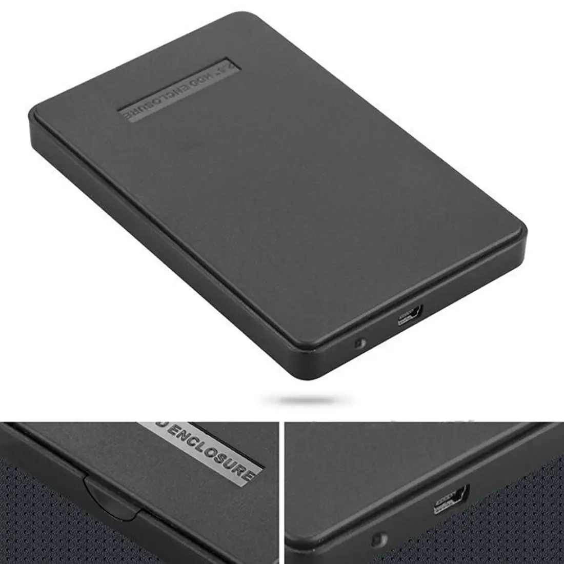 

Quality 2.5" USB 2.0 SATA HD Box 1TB HDD Hard Drive External Enclosure Case Support Up to 2TB Data transfer backup tool For PC