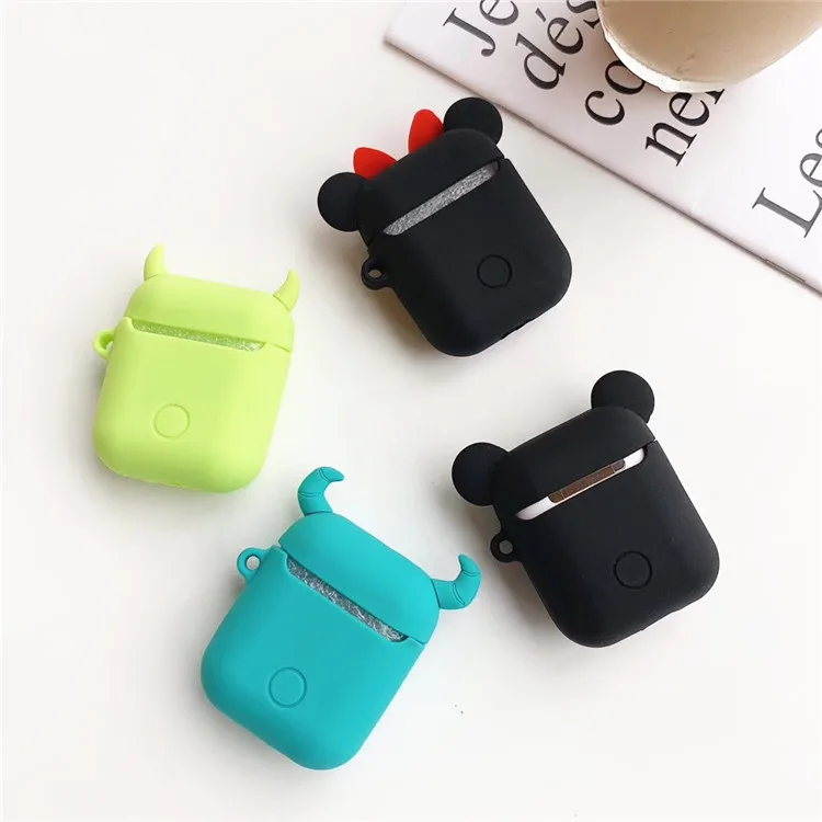 Милый силиконовый чехол Mike Sully MonstersCartoon для Airpods 1 2, Bluetooth, беспроводной чехол для наушников, коробка для зарядки, мультяшная Защитная крышка