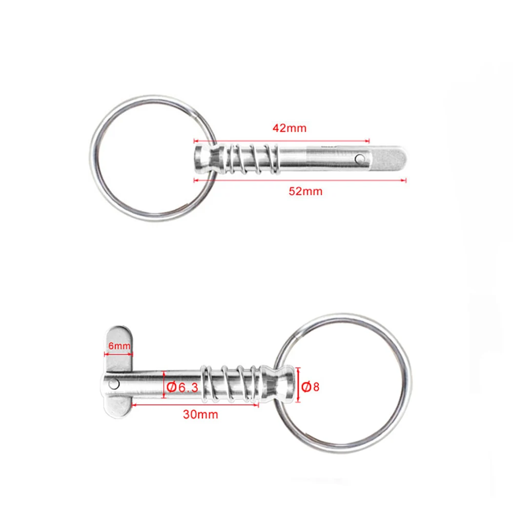 Пружинное кольцо, аксессуары для палубы, быстроразъемный штифт 316, нержавеющая сталь, антикоррозийный Каяк, Морская Лодка, Бимини, Верхний шарнир, судостроение