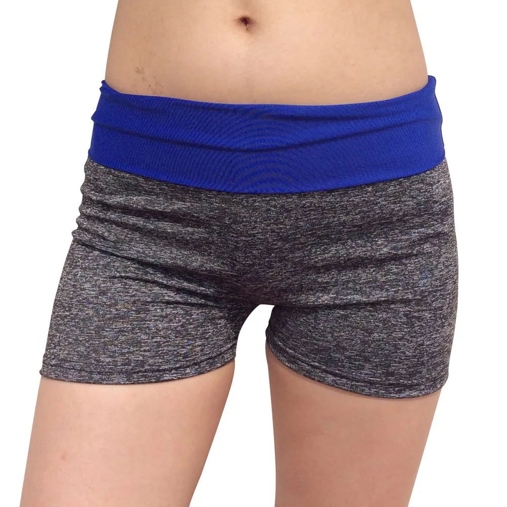 2019 Women's sexy yoga shorts low waist dual-use yoga shorts gym fitness quick-drying stretch sports three-pants for ladies 40J1 (6)