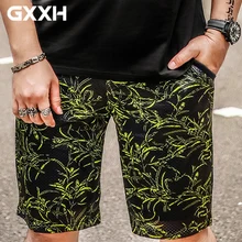 GXXH tide Брендовые мужские повседневные шорты больших размеров летние свободные тонкие камуфляжные пляжные шорты с пятью точками размер XXL 6XL