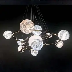 Современный дизайн земля Подвеска для кафе огни Nordic подвесная Светодиодная лампа Гостиная кулон подвесные светильники домашние