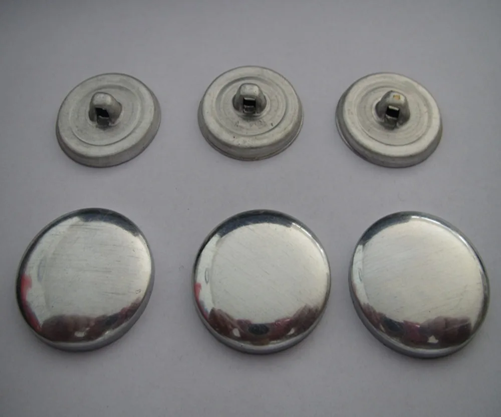

48L(30.48mm) Aluminum cap and Aluminum round shank bottom DIY fabric coverd button combined coverd button 500set