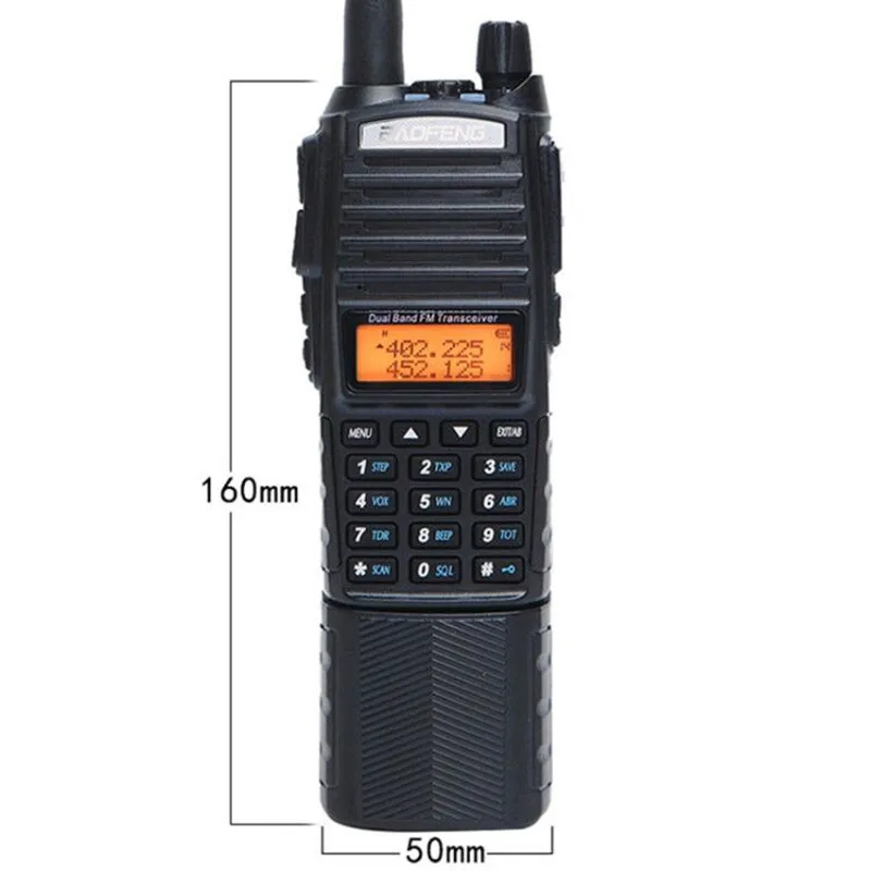 Baofeng UV 82 Plus Walkie Talkie 8 Вт Мощный 3800 мАч DC Коннектор батарея UV82 Dual PTT Band трансивер