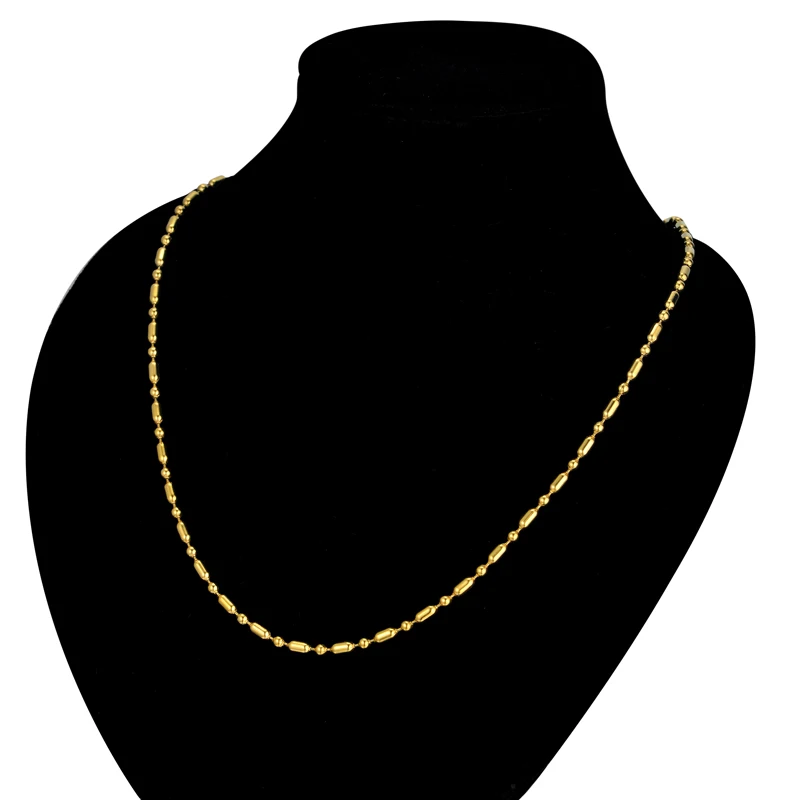 Mini collier à deux tons en acier inoxydable pour femmes, 2MM, couleur or, bijoux à la mode