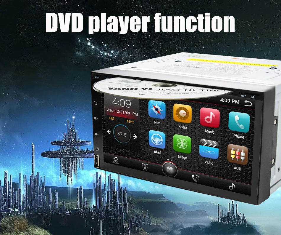 Best Eunavi Octa Core 2 din android 9.0 car dvd multimedia player universal 2din GPS Navi audio stereo radio headunit IPS Screen wifi 7