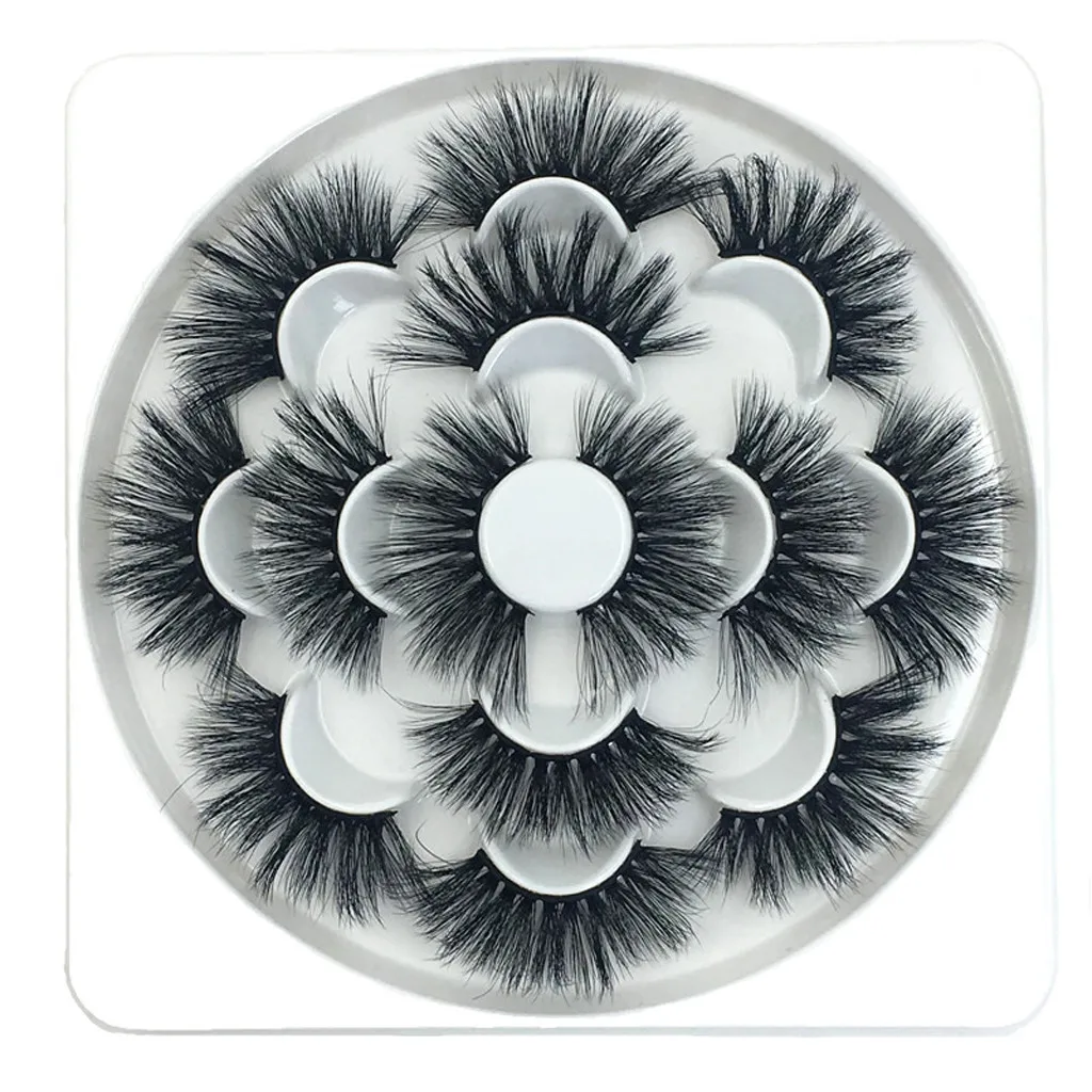 

Luxury 7Paire 8D False Lashes Fluffy Strip Eyelashes Long Natural Party Makeup 0719