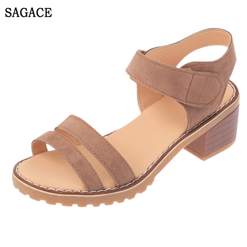 

SAGACE Women's Open Toe Sandals Summer High Heel Sandals Ankle Strap Dress Sexy Solid High Quality Outsid Simple High Heel Pumps