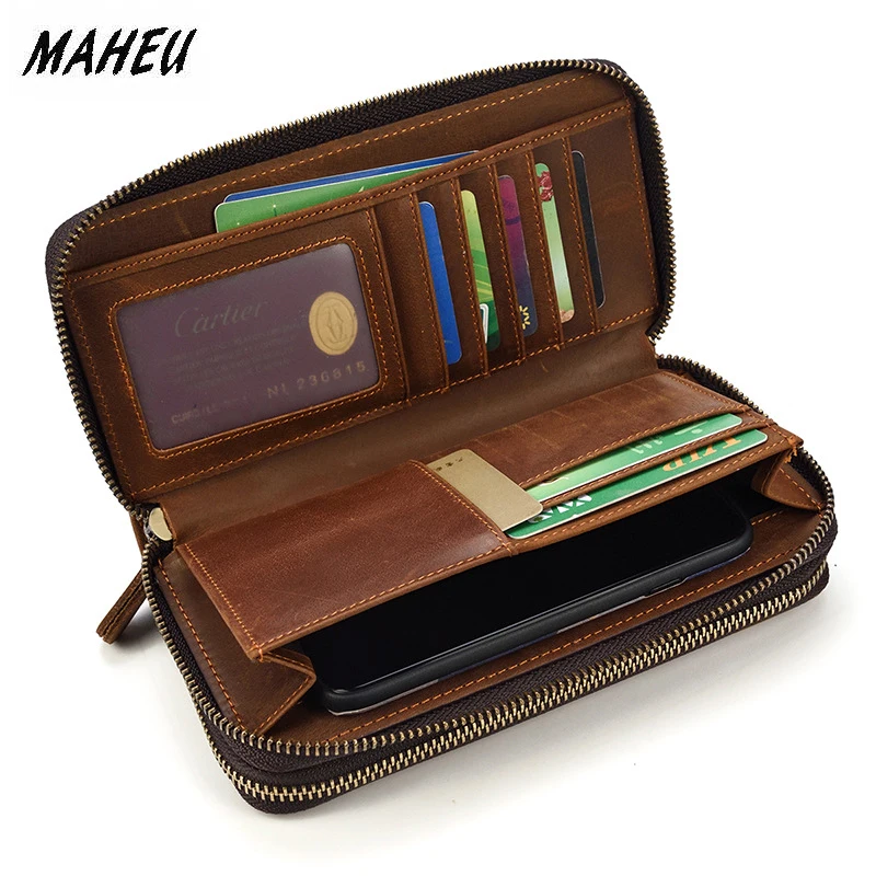 MAHEU 2019 Новинка модный телефон кредитная карта фото держатель двойная молния