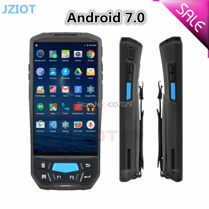 V9000 портативный PDA 2D считыватель штрих кодов Android 7 0 с 860 960Mhz RFID