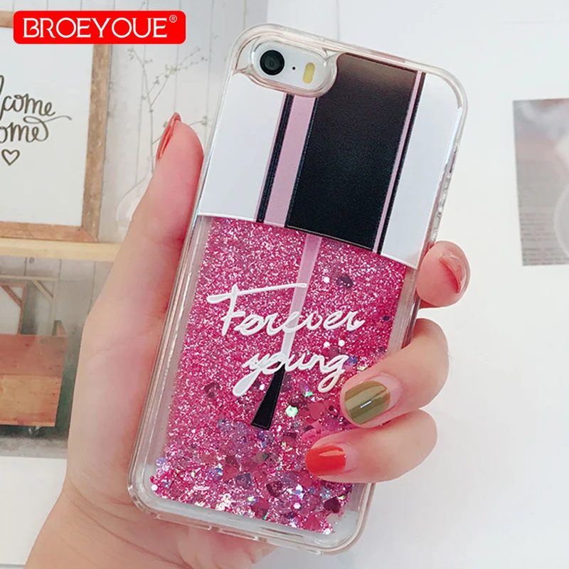 

Transparent Case For iPhone 7 8 Plus Soft TPU Silicone Quicksand Glitter Liquid Cover For iPhone X SE 5 5S 6S 6 XR XS Max Shell