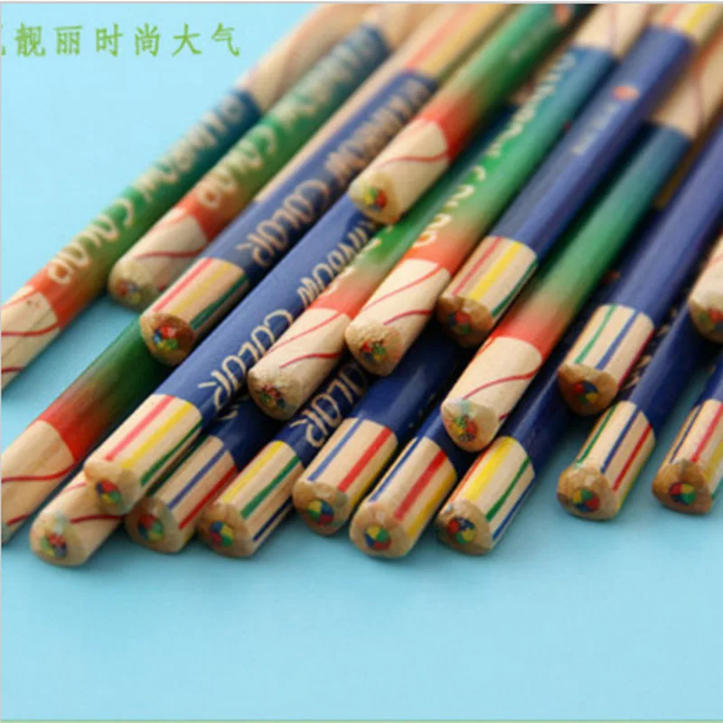 Креативный Радужный карандаш, деревянные разноцветные карандаши, сделай сам, ручки для рисования, фотоальбом, граффити, ручки, цветные Стандартные Карандаши для детей