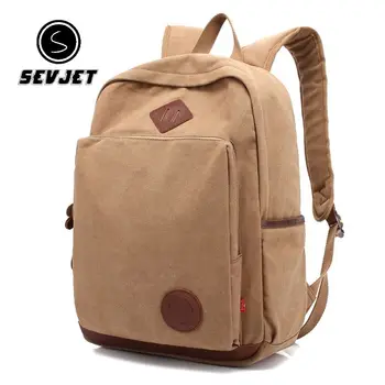 

New Men Backpack Canvas School Bags 15.6 inch Laptop Bags for Teenagers Vintage Mochila Casual Rucksack Travel Backpack BB012