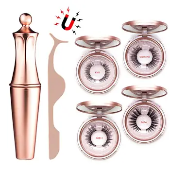 

Magnetic Upgrade Model Pink Eyelashes Eyeliner Eyelash Curler Set False Eyelashes & Tweezer Set Long Lasting Eyelash Extension