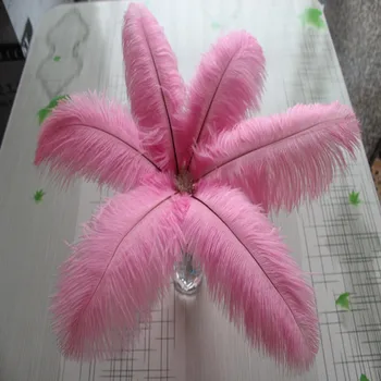 

Free shipping wholesale 50pcs high quality 12-14inch/30-35cm pink ostrich feathers Wedding Party Hotel Decoration