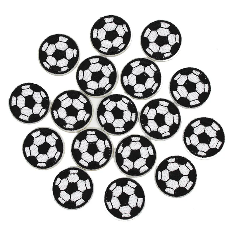 

10Pcs Cartoon Football Iron on Patches for Clothing of The Breach Embroidery Applique DIY Hat Coat Accessories Cloth Sticker