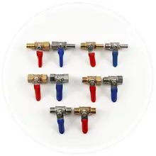 2 шт./комплект многостильных гальванических/латунных шаровых клапанов металлический шаровой клапан аксессуары для воздушного компрессора PT 1/4 ''DN08