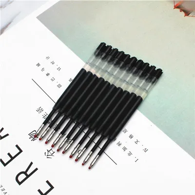 [4Y4A] 100pcs Metal Cartridge Ballpoint G2 refill Standard size Writing Lead size 0.99mm Stationery Accessories Pen Parts - Цвет: black ink Gel