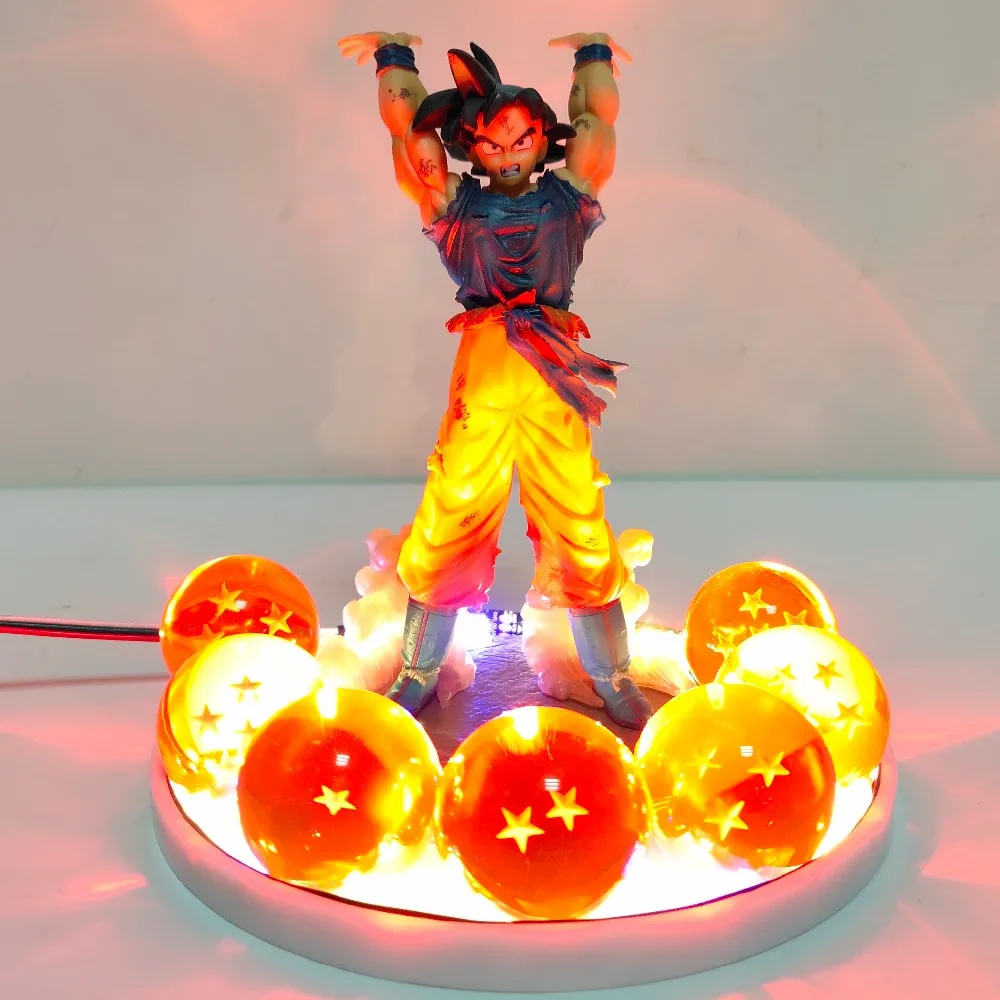 Dragon Ball Z Son Goku Genki Dama Spirit Bomb Led 3D Электрический ночной Светильник Dragon Ball Super Goku Spirit Bomb Led настольная декоративная лампа