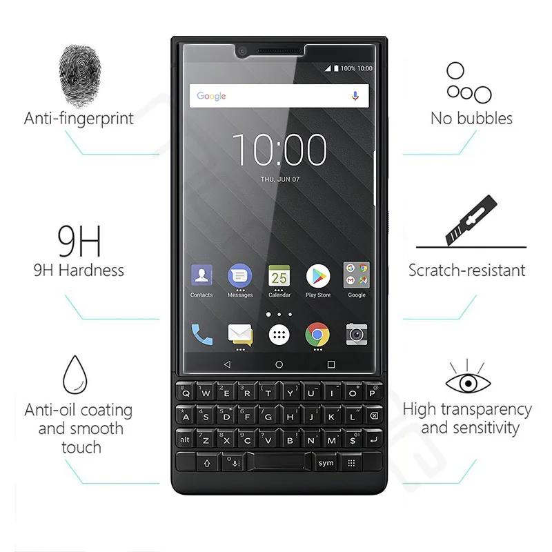 Для BlackBerry Key2 закаленное стекло 9 H 2.5D Премиум Защитная пленка для экрана для BlackBerry KEYtwo Key 2 Two Athena 4,5"