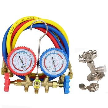 

R134a R12 R22 R404a A/C Manifold Gauge Set For Household/Automobile Air Conditioning Various Combinations With 1/4'' SAE Hose