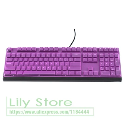Для Ducky 2108 S2 2108 S S2 ONE 9008 S3 S4 S5 108 клавиши механический водонепроницаемый и пылезащитный прозрачный защитный чехол для клавиатуры - Цвет: purple