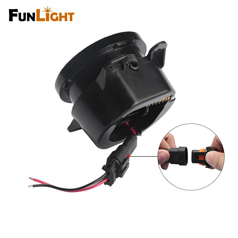  A Pair 4 inch Round Front Yellow Fog Light /Driving light 30W 3000K LED Fog Headlight For Jeep Wran - 32761998644