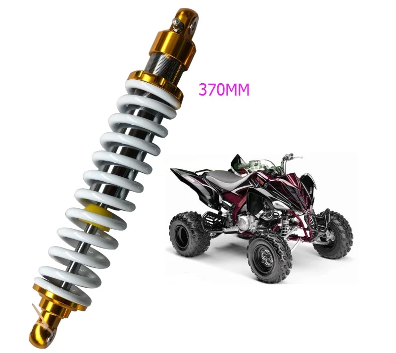 

New 14.5inch 9mm spring 370mm rear suspension shock absorber for atv quad gokat replace motorcycle white + gold
