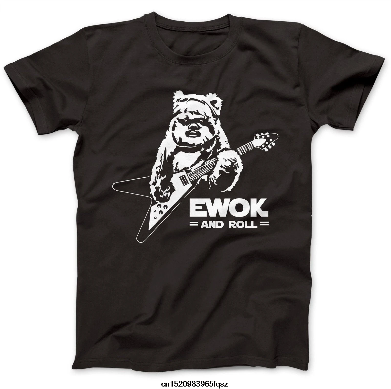 Ewok и рулон гитары забавная Футболка 100% хлопок высокого качества подарок звезда