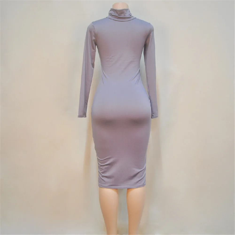 Party Slim Hip Bodycon Dress Vestidos Clubwear Women Sexy Club Dress Turtle Neck Long Sleeve Dresses Elegant Pencil Dress (23)