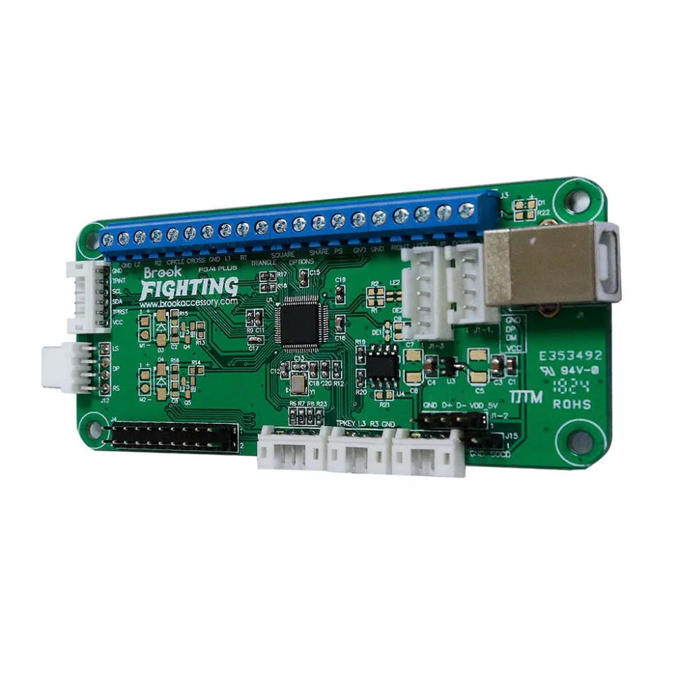 Us 49 99 Brook Fighting Board Plus 3in1 Universal Arcade Fightstick Pcba For Ps3 Ps4 Pc With Headers Support Touchpad Turbo Key Replacement Parts Amp