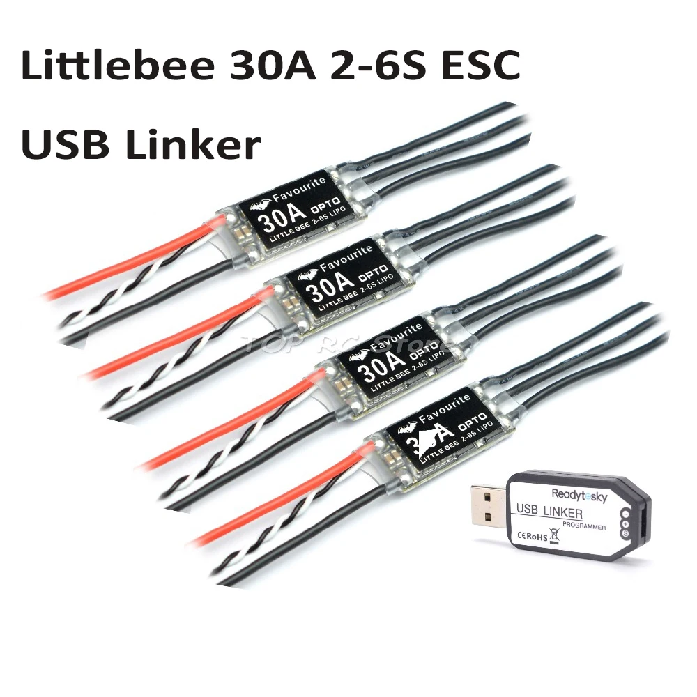 

Favourite Littlebee 30A 2~6S OPTO ESC Brushless Speed Controller & Mini USB Linker for Floss 210 Nova 235 Quadcopter