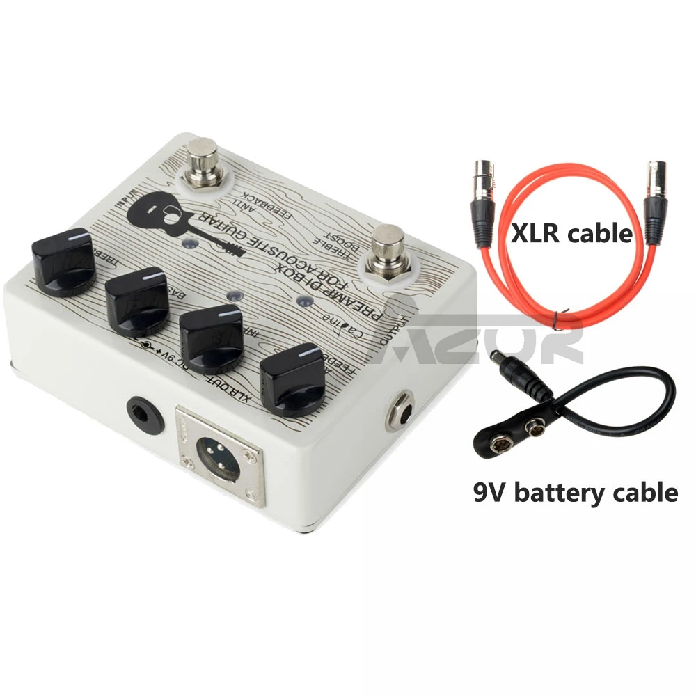 Caline CP-67 DI Box для акустической гитары педаль эффект с XLR Кабельный разъем 9 В гитарные эффекты гитарные аксессуары педаль эффектов