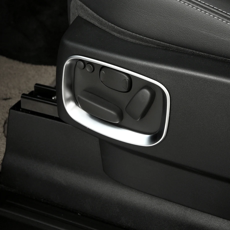 

2pcs Chrome Interior Accessory Seat Button Frame Trim For Land Rover Discovery 4, Car Styling