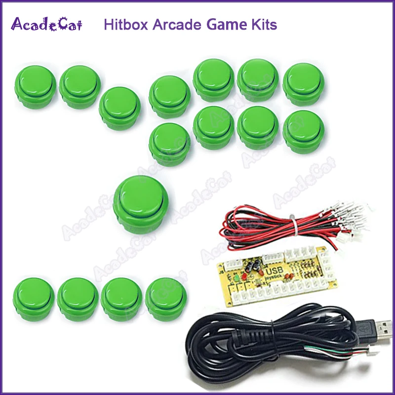 Hitbox Нулевая задержка DIY PC/Raspberry Pi аркадная игра наборы для маме файтинги все кнопочный набор с проводом