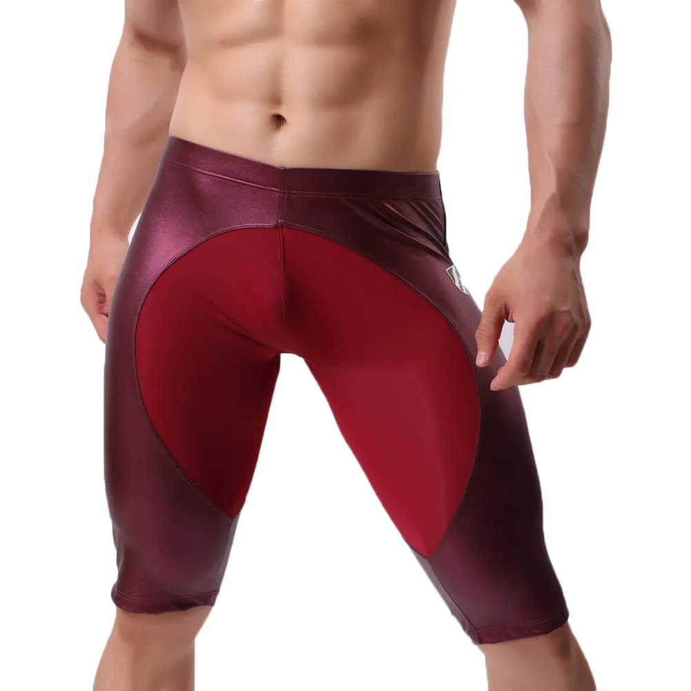 Newly Men Compression Fitness Sports Shorts Cool Dry Workout Riding Tights Sweatpants VK-ING - Цвет: Фиолетовый