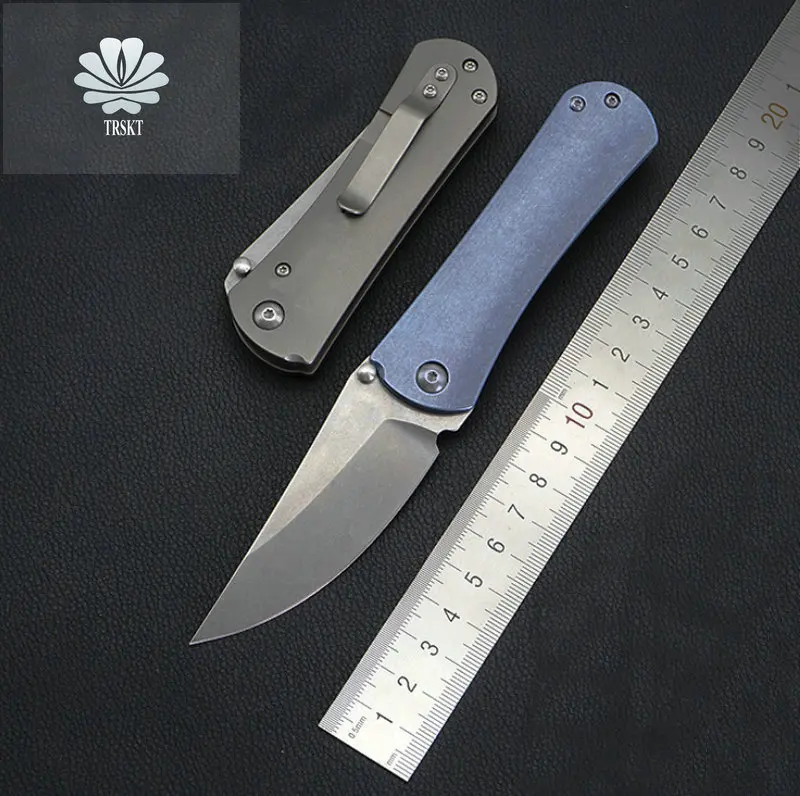 

TRSKT D2 Steel , TC4 Handle 60Hrc , Folding knife Ceramics Ball- Bearing , Rescue Survival Camping Knives Hunting Pocket Outdoor