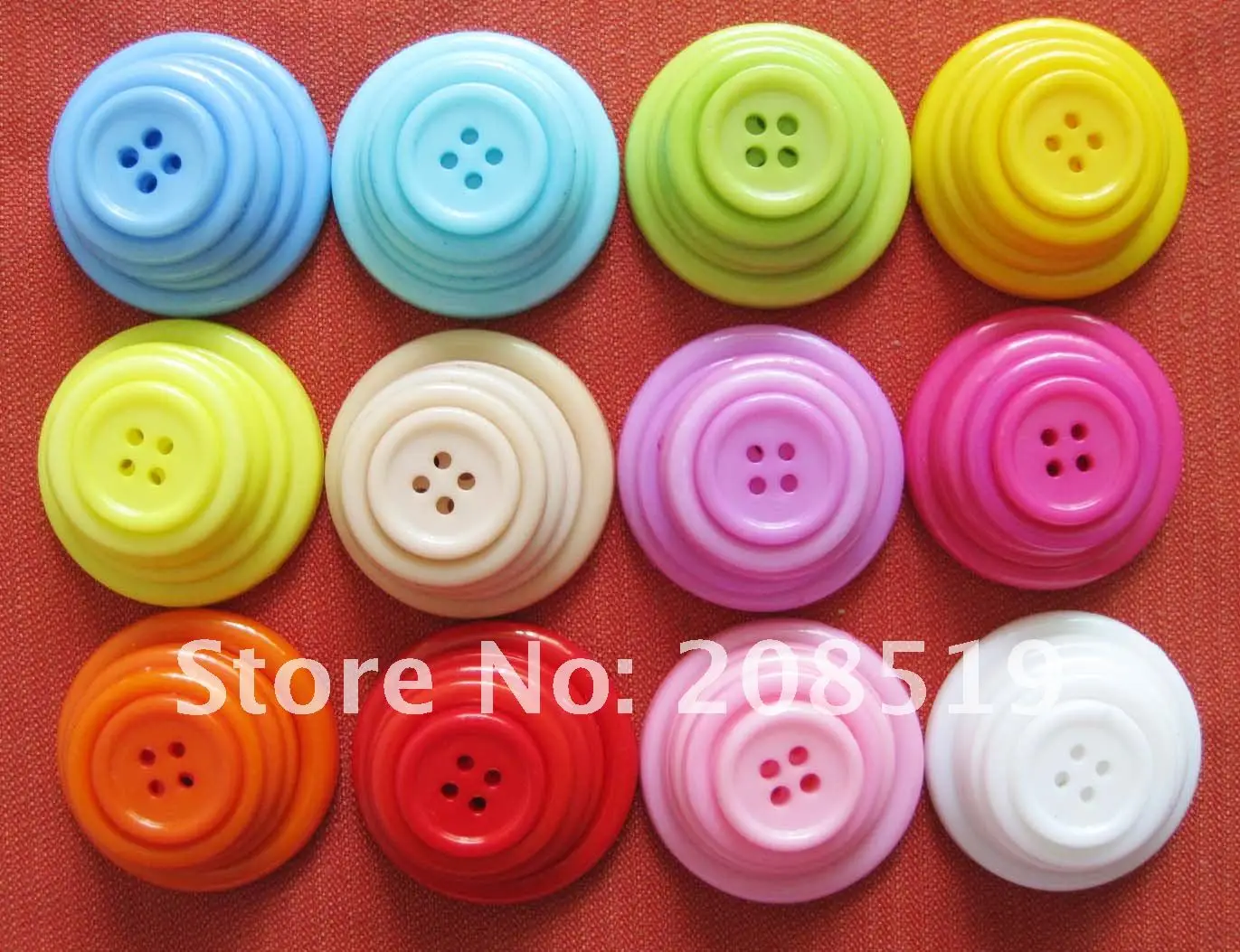 Экспресс разнообразные кнопки пластиковые 4800 шт 12 цветов 15мм-20мм-23мм-25мм-30мм 4 отверстия швейные принадлежности для рукоделия