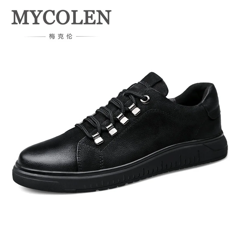 

MYCOLEN Luxury Brand Men Shoes Leather Casual Shoes Mens Spring Autumn Lace Up Men Fashion Sneakers Sapato Casual Masculino