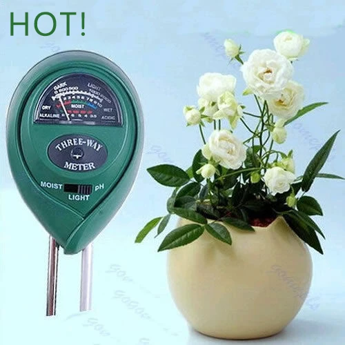 

3 in1 Flowers Plant Soil PH Tester Moisture Light Meter hydroponics Analyzer