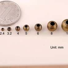 Полный диапазон размеров Античная Бронза Полые Металлические бусины разделительные бусины DIY Изготовление браслета ожерелья материал