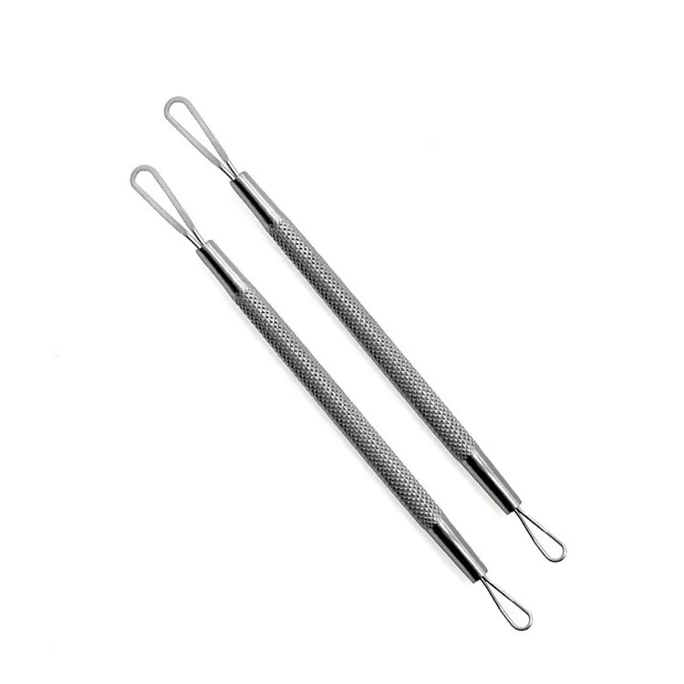 

2 Pcs Blackhead Acne Needle Stainless Steel Double-loop blackhead remover Make-up Tools Acne Needle