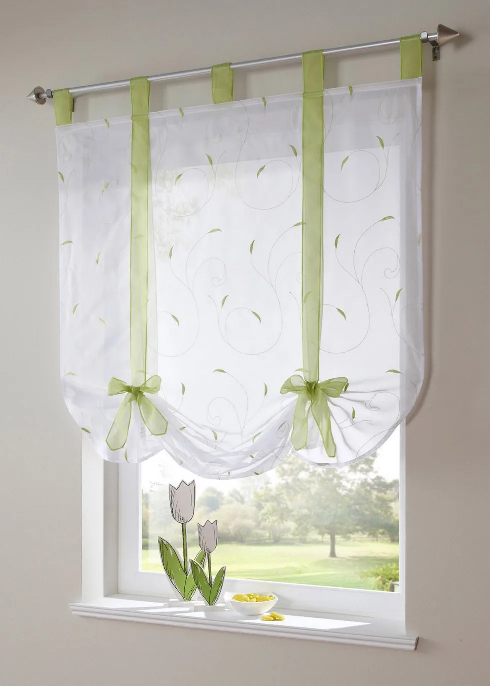 Шторы в римском стиле с вышивкой европейском кухонные оконные шторы|curtain voile|voile