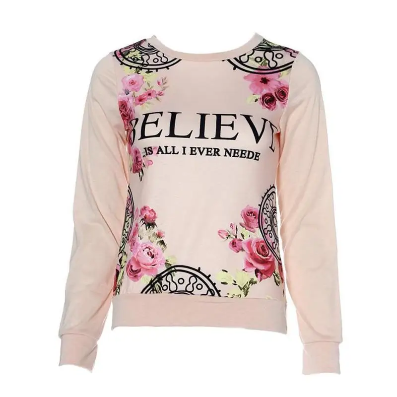pullover floral print hoodie