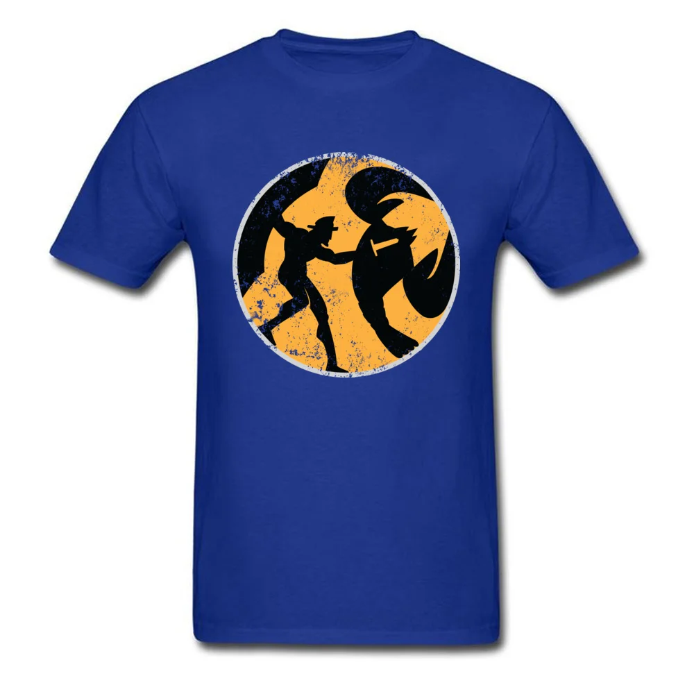 Prevalent Gladiator Geek Short Sleeve T-Shirt Summer/Autumn O Neck Pure Cotton Tops T Shirt for Men Tshirts 3D Printed Gladiator blue
