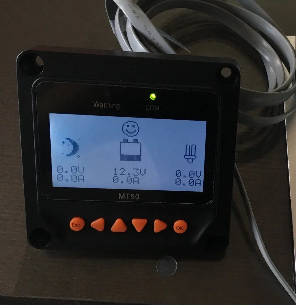 Función bluetooth caja teléfono APP Tracer2215BN 20A 20amp MPPT paneles solares MT50 y cable USB 12 V/24 V tipo de auto - 6