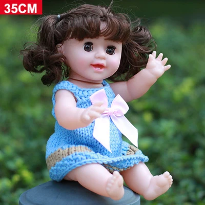 

Boneca Bebe Reborn 35cm Full vinyl silicone reborn baby dolls newborn girl baby alive doll toys for children gift