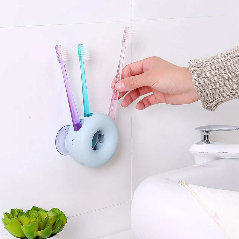 Настенный держатель для зубных щеток кухонные аксессуары для ванной комнаты стойка для хранения зубной пасты органайзер для зубных щеток сильная присоска