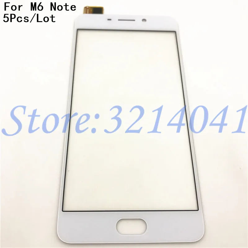 

5Pcs/Lot 100% Tested High Quality 5.5 inches For Meizu M6 Note Touch Screen Digitizer Sensor Outer Glass Lens Panel